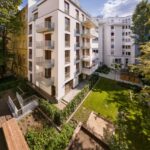 Blick in den grünen Innenhof