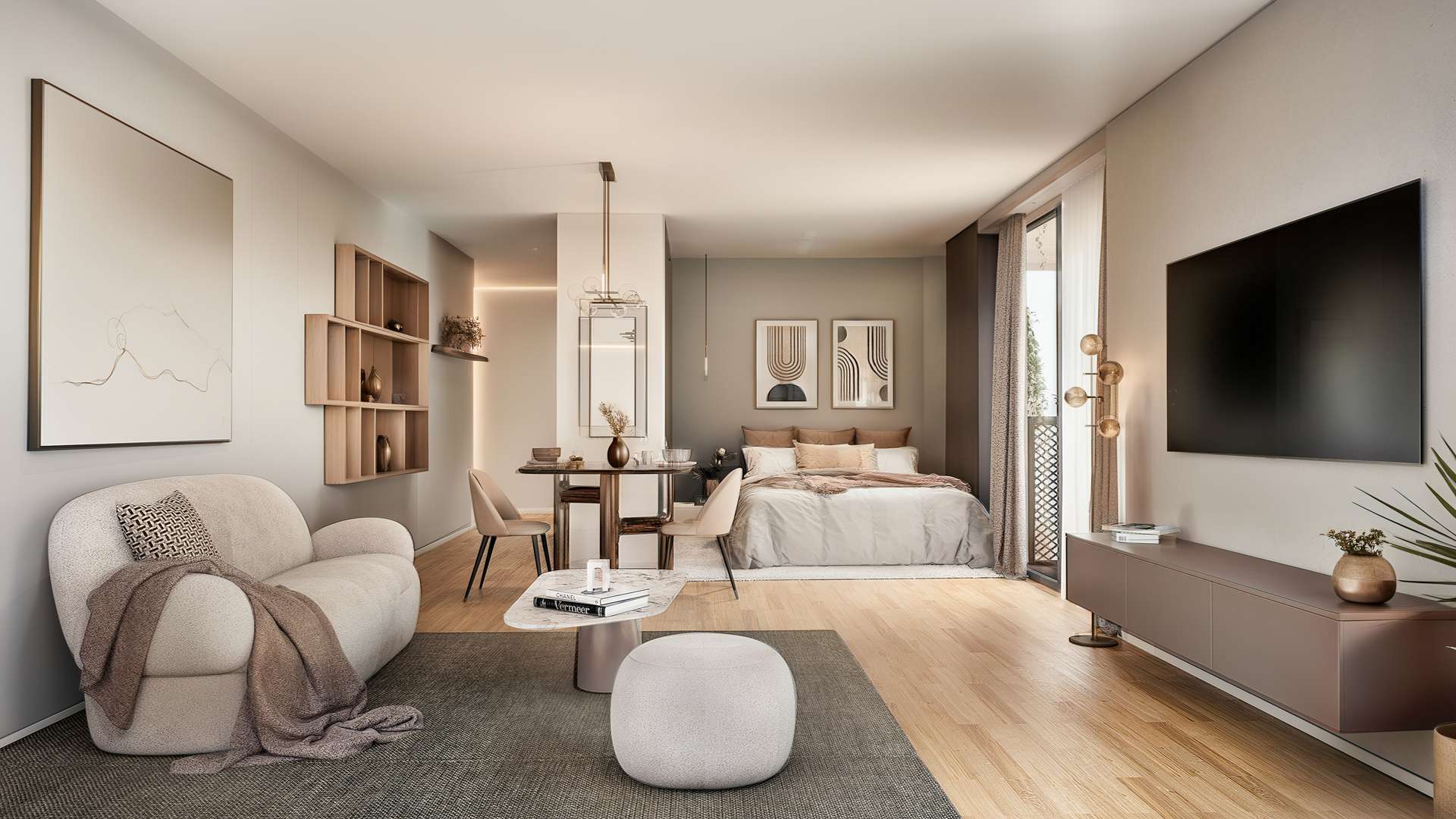 Wohn-/Schlafenzimmer