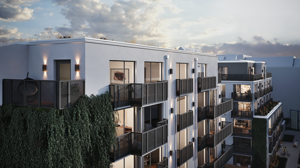 MayQuartier Blick auf die Dachgeschoss