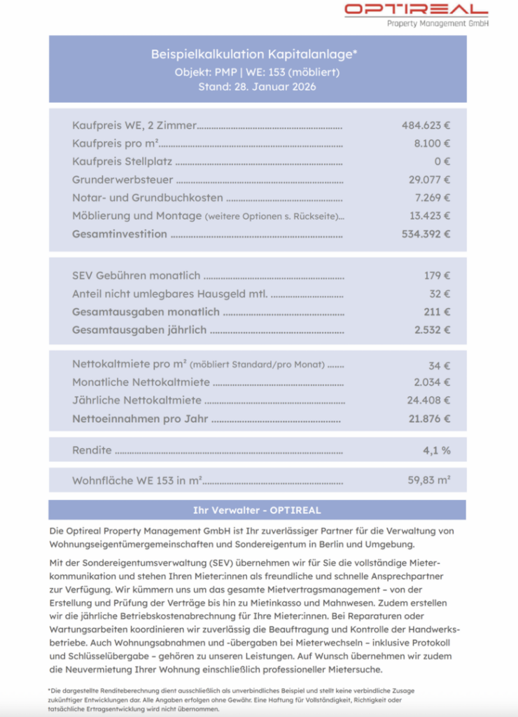 unverbindliches Renditebeispiel 1.Seite