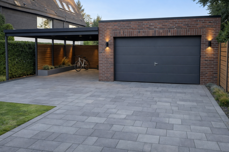 Einfahrt/ Garage visualisiert