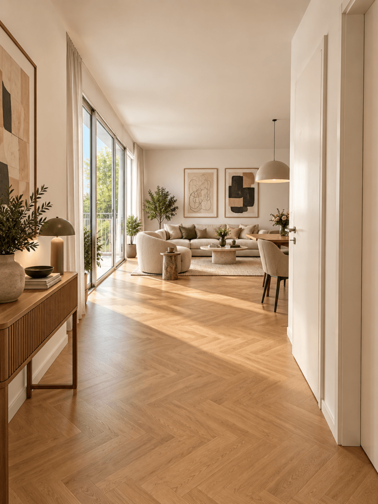 DA20_Blick vom Flur ins Wohnzimmer