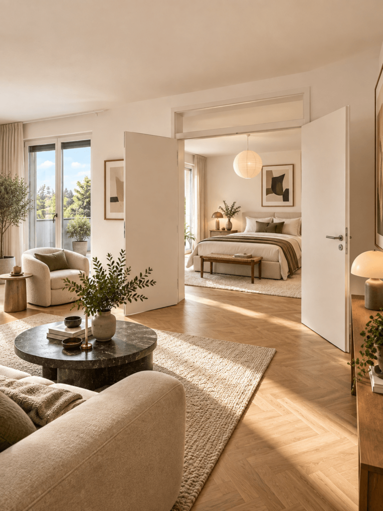 DA20_Blick vom Flur ins Schlafzimmer